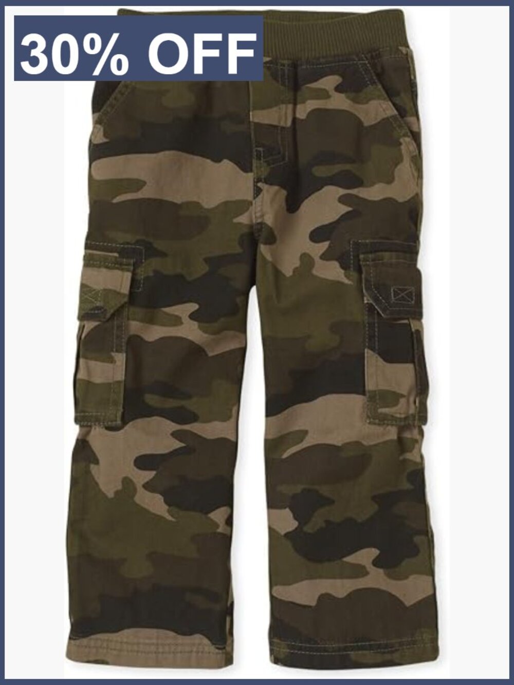 Toddler Boys Pull On Cargo Pants with Pockets